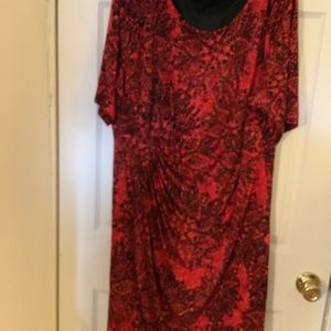Connected Appeal Red Black dress size 24 w